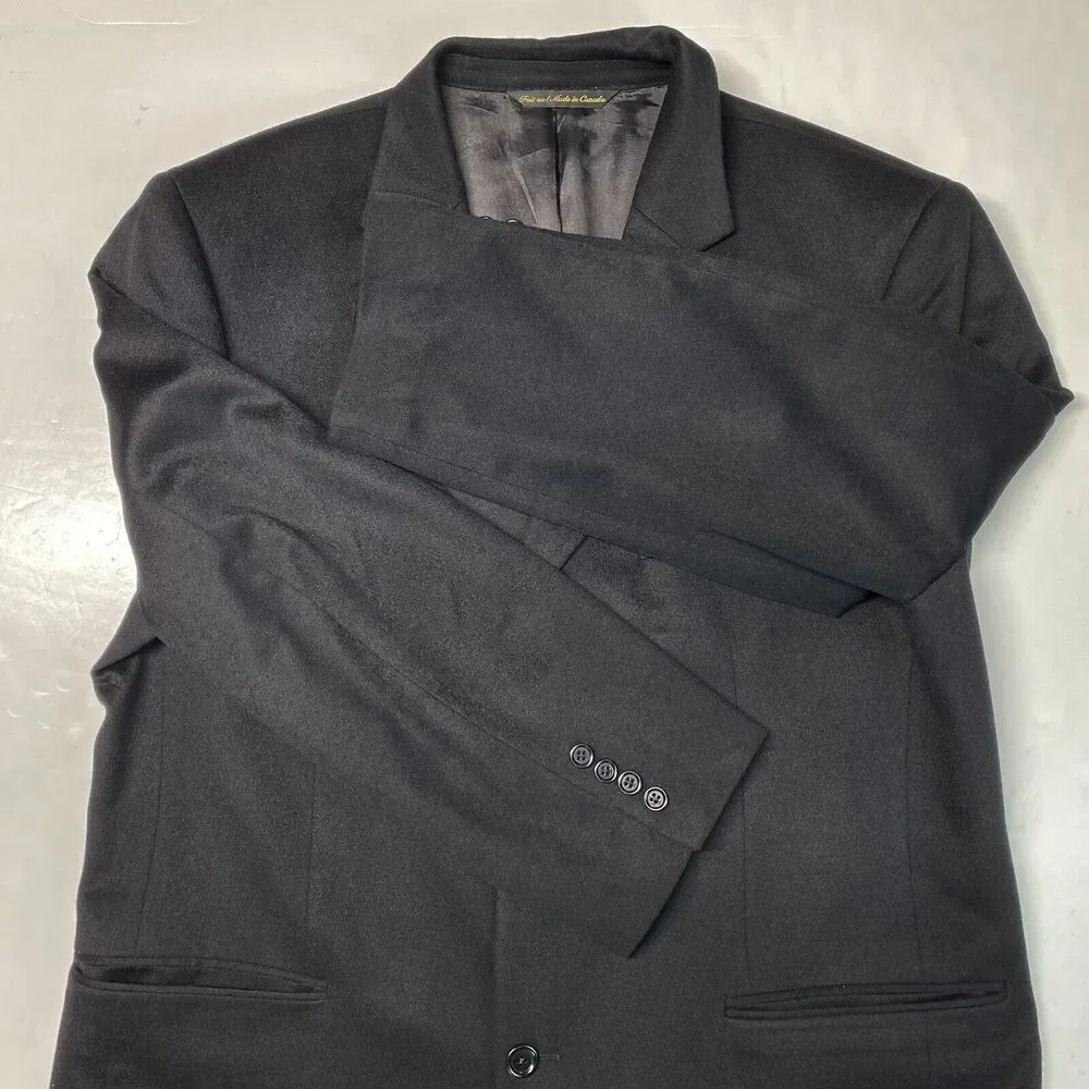 Cashmere Blazer Jack Victor Loro Piana Sport Suit Coat Mens 44 Black Lined EUC